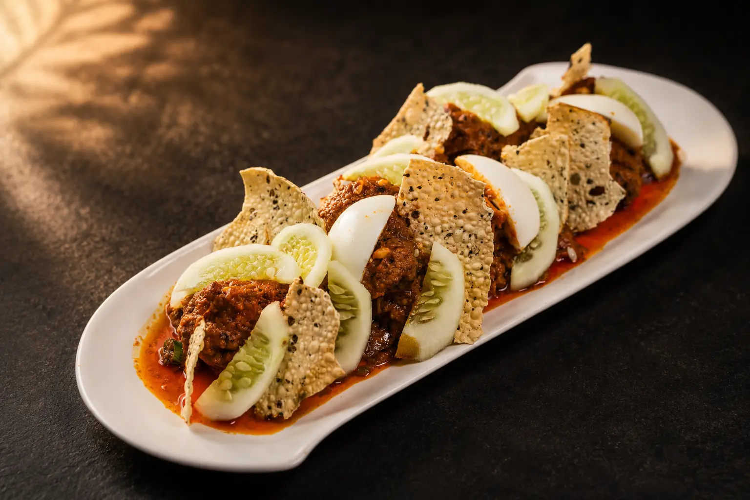 Andhra curry with papad