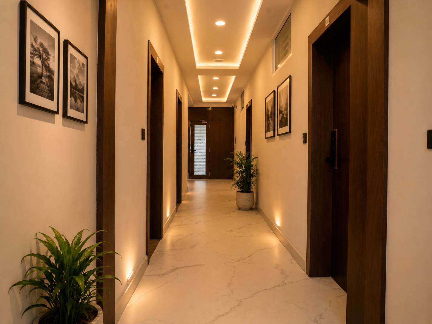 Guest room corridor